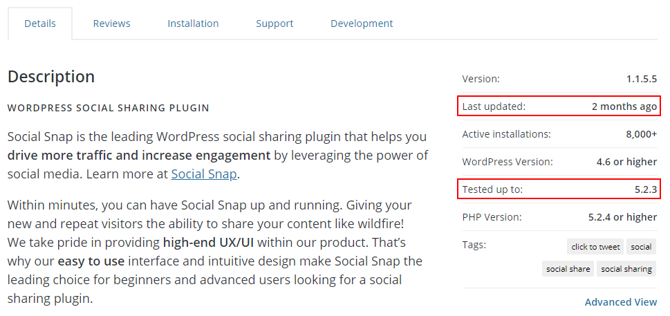 Check Last Updated Date for Plugin