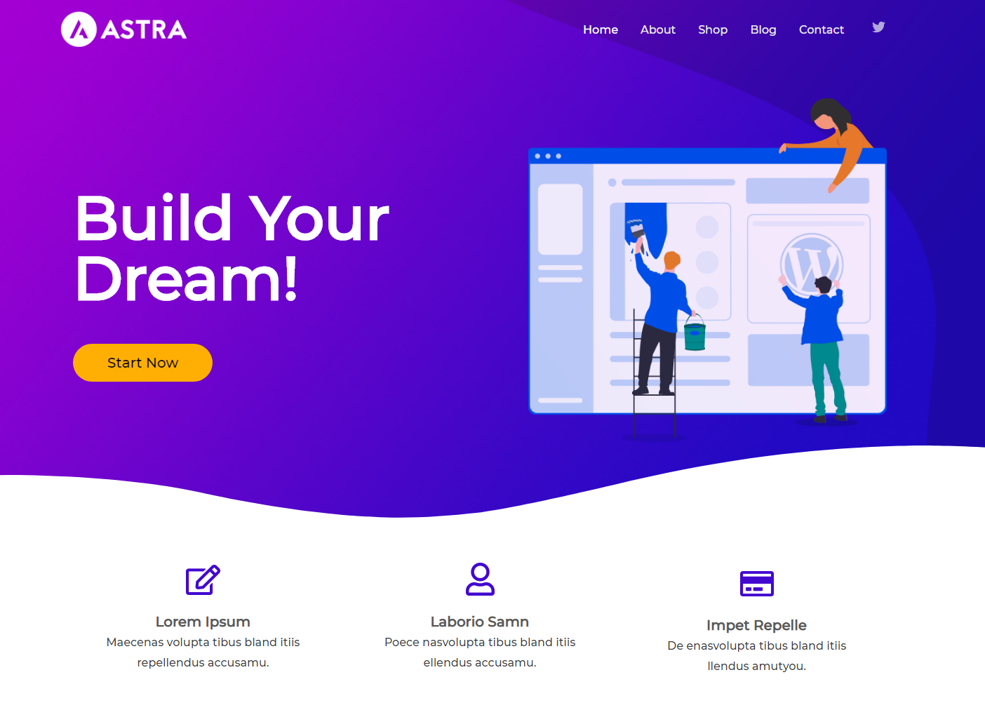 Astra Theme Screenshot on WordPress.org