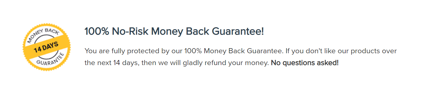 100% money back guarantee
