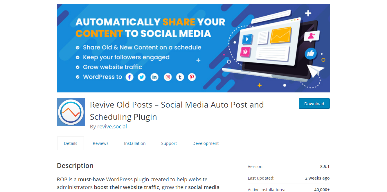 Social Media Plugins - Revive Old Posts