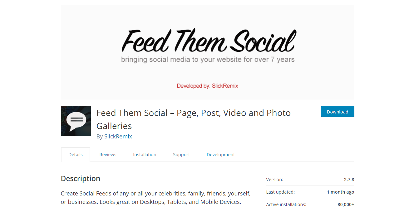 Social Media Plugins - Feed Them Social