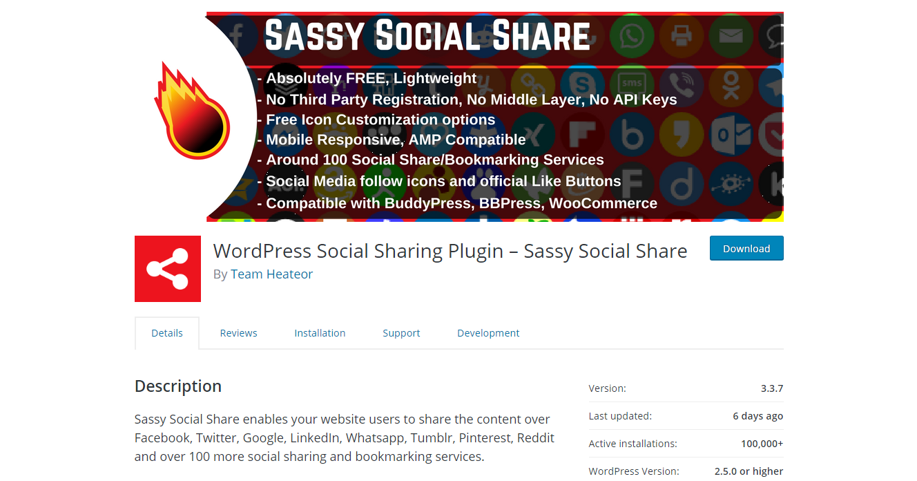 Social Media Plugins - Sassy Social Share
