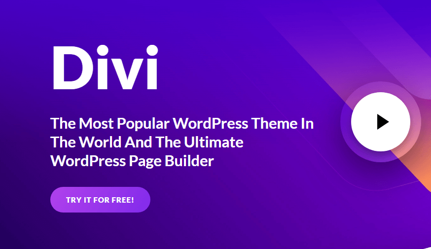 Divi Page builder banner