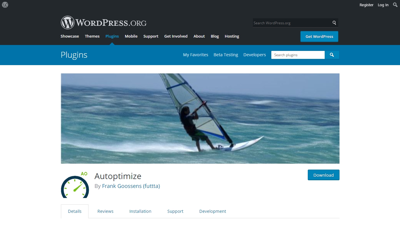 autoptimize download page