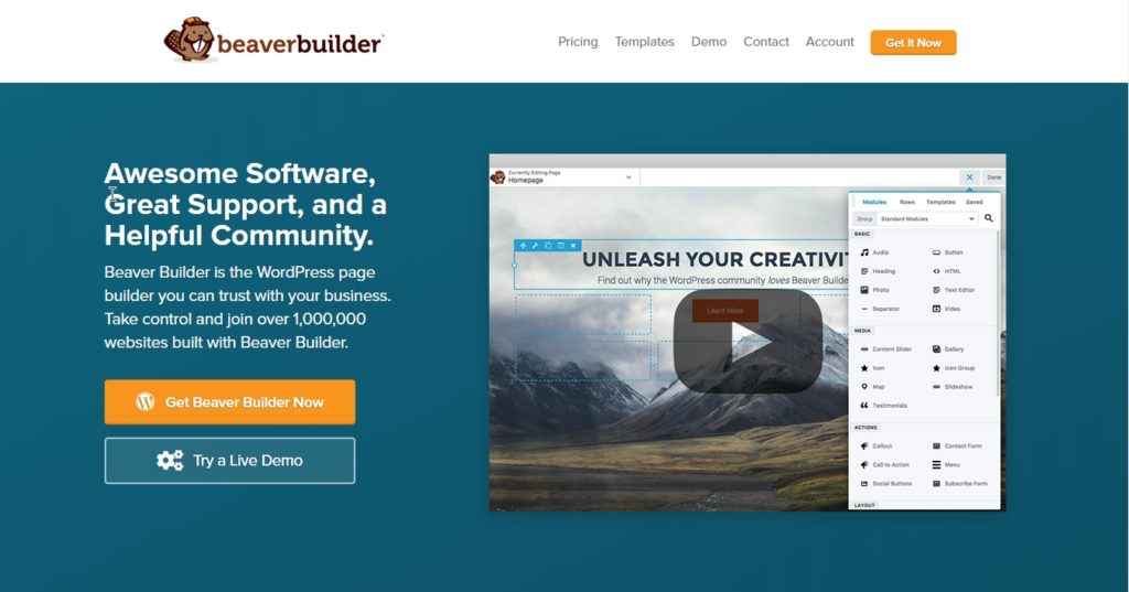 beaver builder homepage download homepage