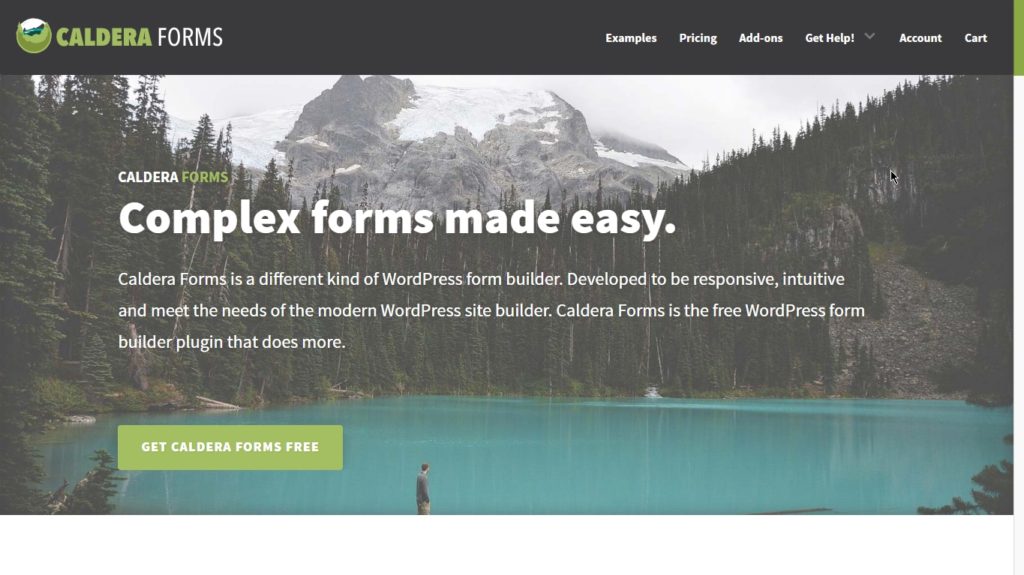 caldera forms homepage
