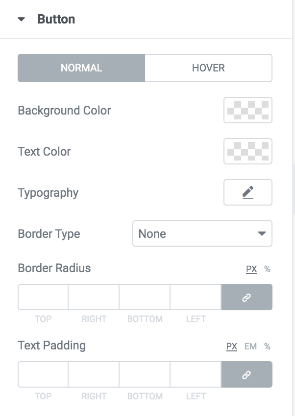 elementor contact form field button options