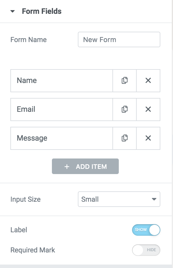 adding fields to elementor contact form widget