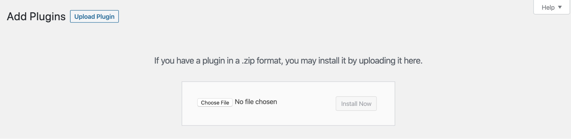 wordpress add plugins section menu