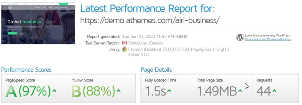 airi business speedtest