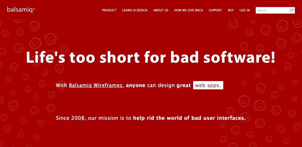balsamiq homepage