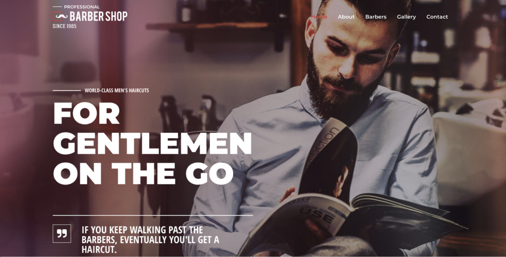 barber shop astra starter site