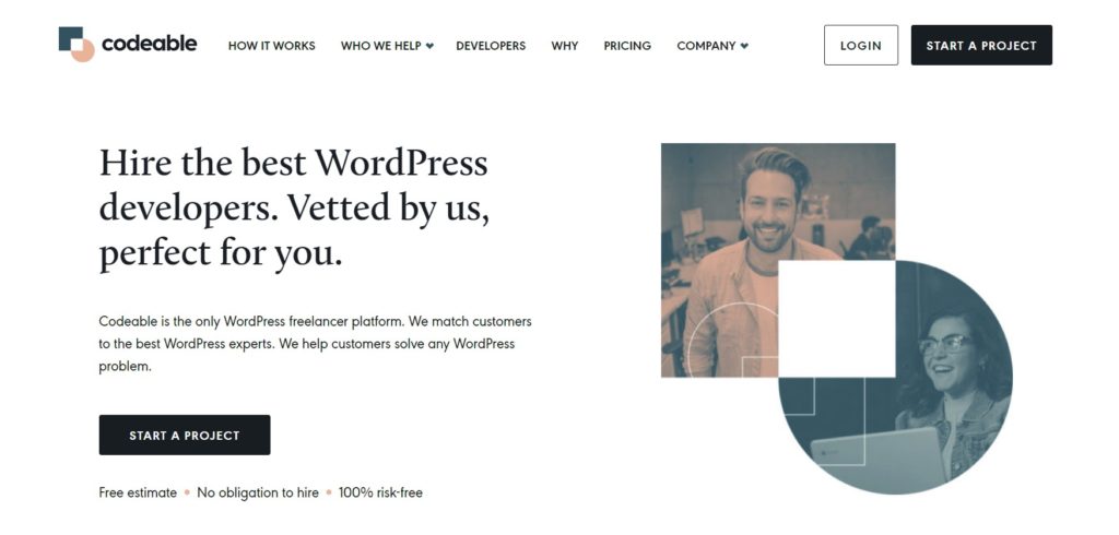codeable homepage screenshot