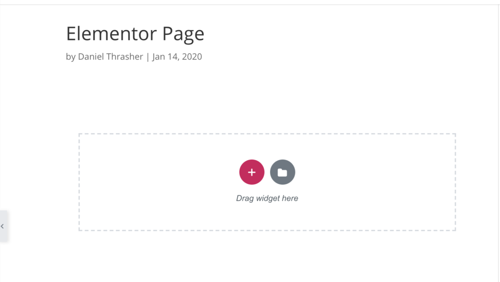 creating a new template with elementor