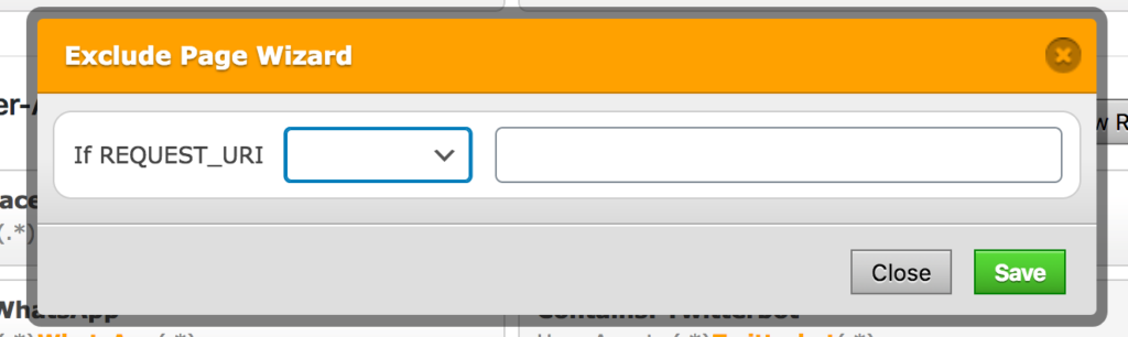 wp rocket exclude page wizard