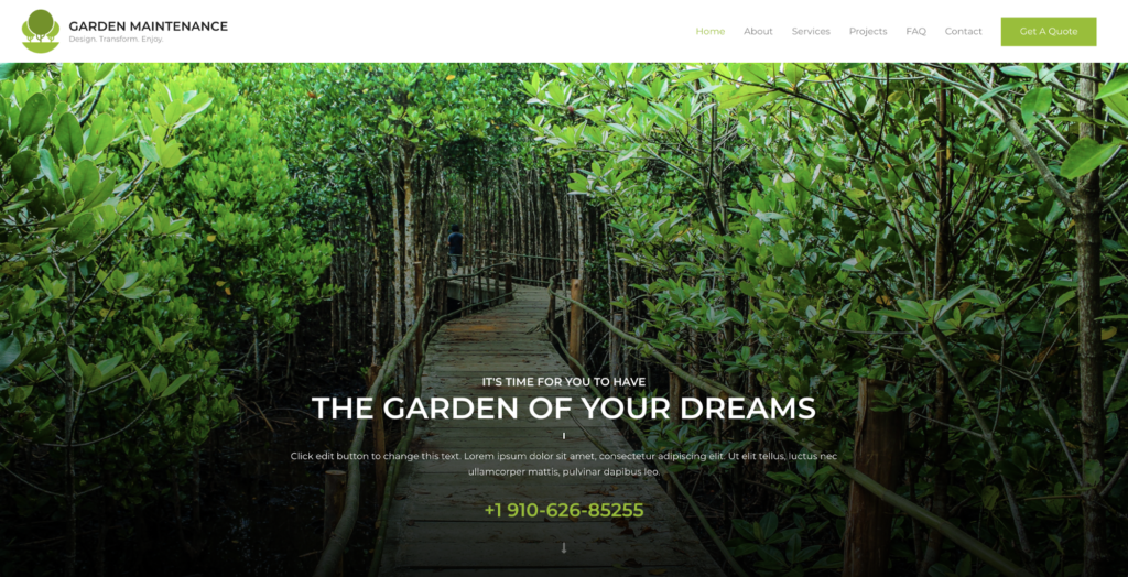 garden maintenance astra starter site