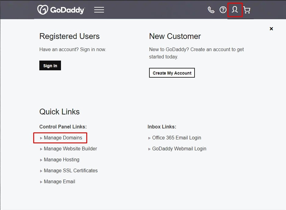 managing domains with godaddy