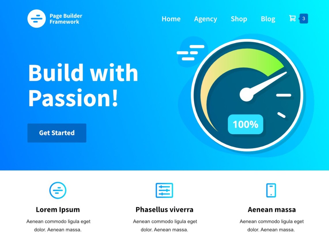 page builder framework homepage