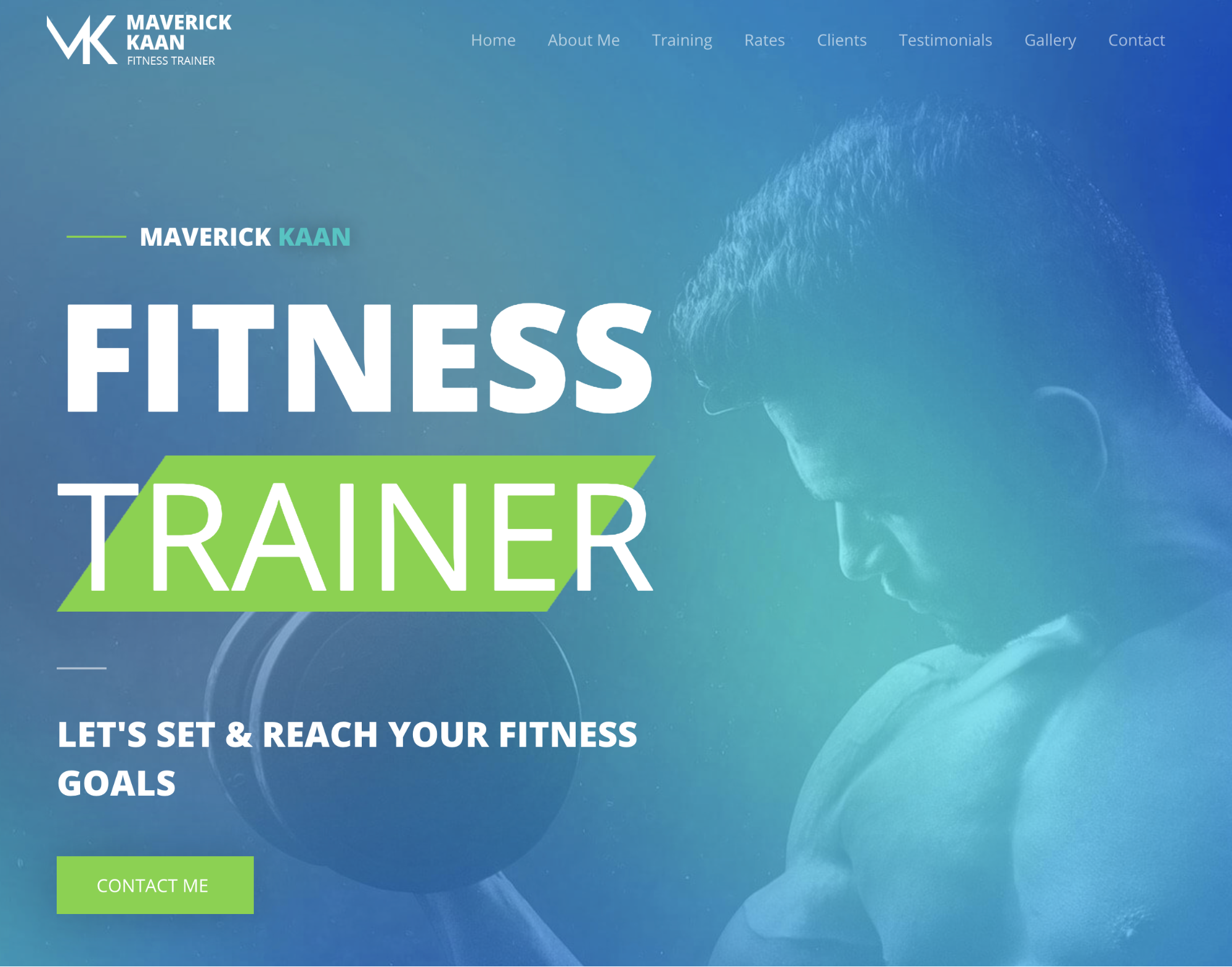 astra fitness trainer starter site with elementor with guy boxing in the background