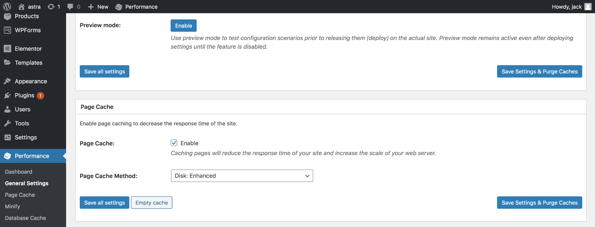 w3 individual cache clearing