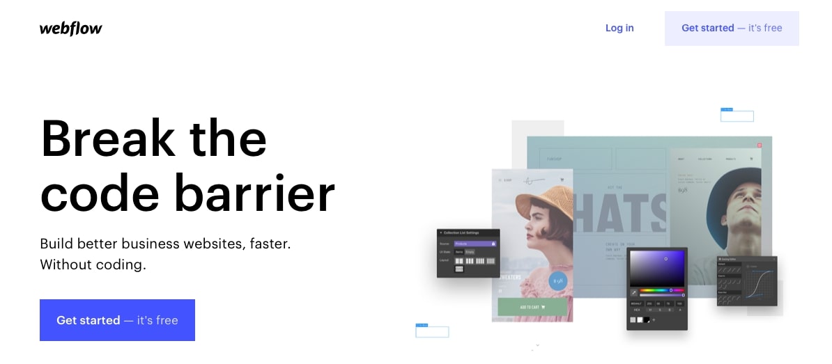 webflow homepage