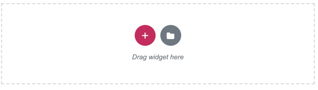 elementor widget area