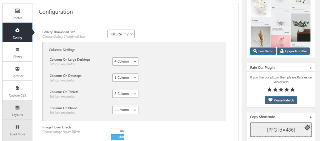 Best WordPress Portfolio Plugins of 2020 10 Portfolio Gallery settings page