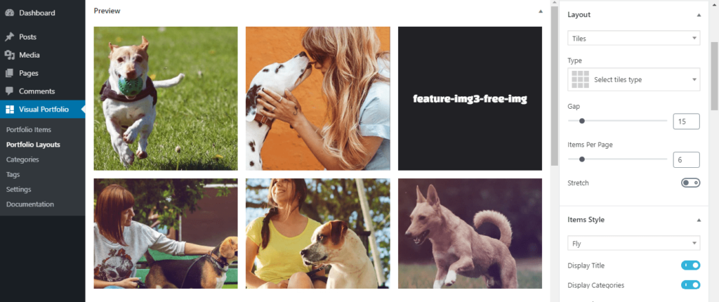 Best WordPress Portfolio Plugins of 2020 12 Visual Portfolio plugin settings